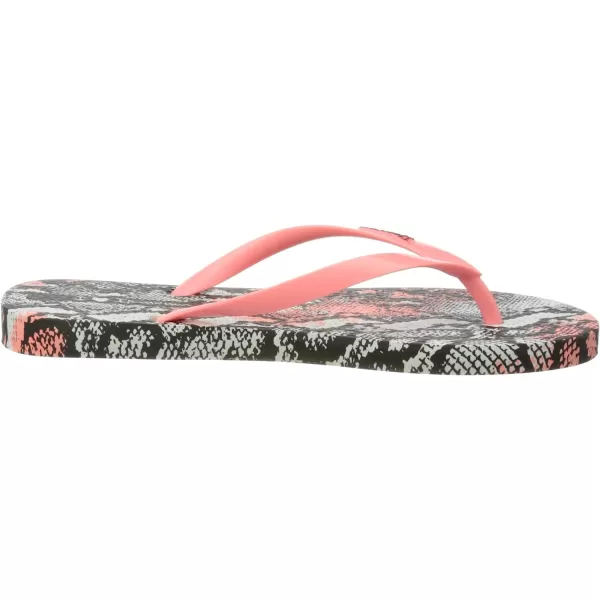 imageIpanema Womens Animal Print Flip Flops  Comfortable amp Trendy Summer Sandals with Animal Print Anatomic Footbed amp NonSlip SoleWhite Pink Black