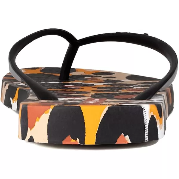 imageIpanema Womens Animal Print Flip Flops  Comfortable amp Trendy Summer Sandals with Animal Print Anatomic Footbed amp NonSlip SoleWhiteBlackOrange