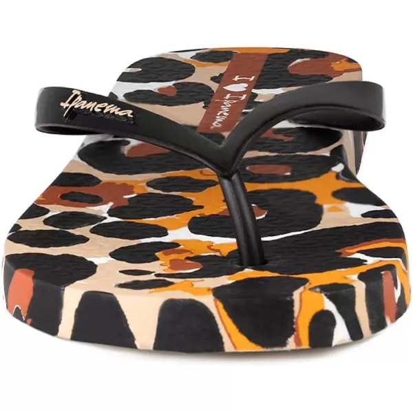 imageIpanema Womens Animal Print Flip Flops  Comfortable amp Trendy Summer Sandals with Animal Print Anatomic Footbed amp NonSlip SoleWhiteBlackOrange