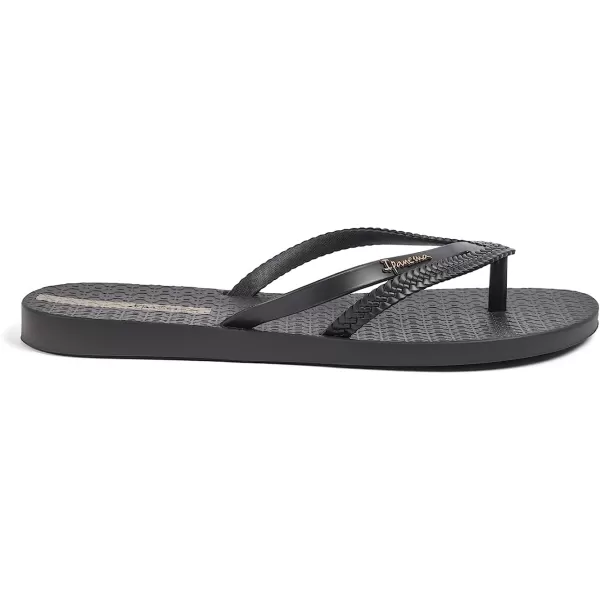 imageIpanema Womens Bossa Flip Flops  Comfortable and Stylish Slipon Sandals for Women with Woven YStrap DesignBlackBlack
