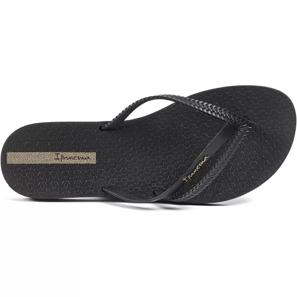 imageIpanema Womens Bossa Flip Flops  Comfortable and Stylish Slipon Sandals for Women with Woven YStrap DesignBlackBlack