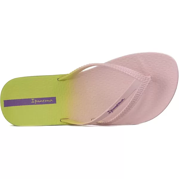 imageIpanema Womens Bossa Flip Flops  Comfortable and Stylish Slipon Sandals for Women with Woven YStrap DesignPinkGreen