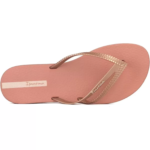 imageIpanema Womens Bossa Flip Flops  Comfortable and Stylish Slipon Sandals for Women with Woven YStrap DesignPinkMetallic Pink