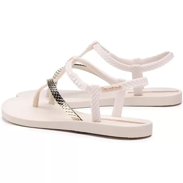 imageIpanema Womens Class Wish II Sandals  Comfortable and Trendy Strappy Sandals for Women with Metallic Snakeskin Texture and Adjustable Ankle StrapBeigeGold