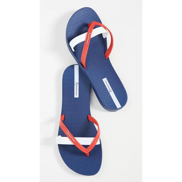 imageIpanema Womens Class Wish II Sandals  Comfortable and Trendy Strappy Sandals for Women with Metallic Snakeskin Texture and Adjustable Ankle StrapBlueRedWhite