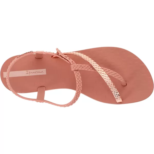 imageIpanema Womens Class Wish II Sandals  Comfortable and Trendy Strappy Sandals for Women with Metallic Snakeskin Texture and Adjustable Ankle StrapPink