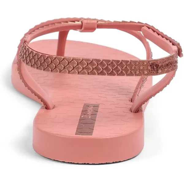 imageIpanema Womens Class Wish II Sandals  Comfortable and Trendy Strappy Sandals for Women with Metallic Snakeskin Texture and Adjustable Ankle StrapPinkMetallic Pink