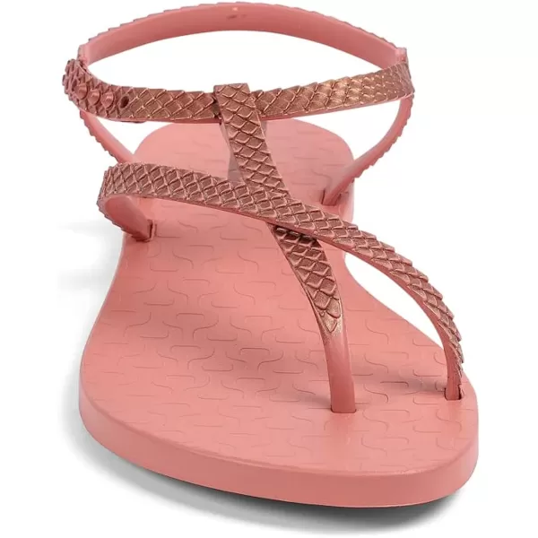 imageIpanema Womens Class Wish II Sandals  Comfortable and Trendy Strappy Sandals for Women with Metallic Snakeskin Texture and Adjustable Ankle StrapPinkMetallic Pink