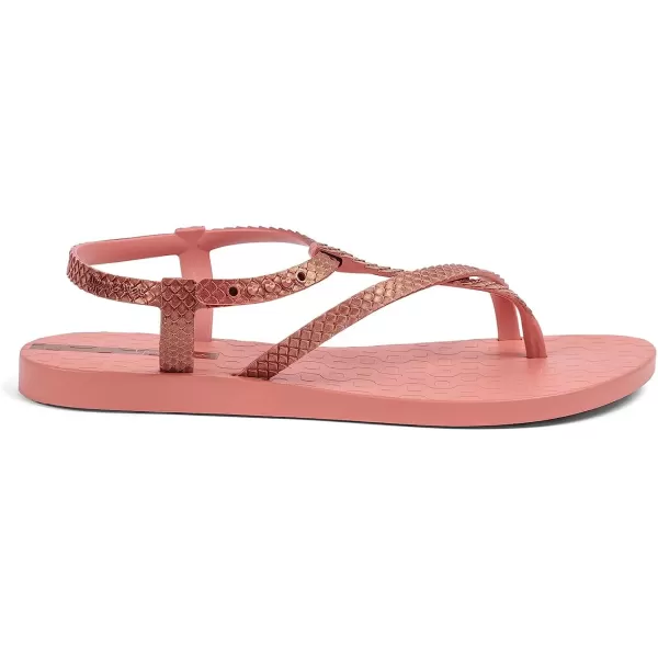 imageIpanema Womens Class Wish II Sandals  Comfortable and Trendy Strappy Sandals for Women with Metallic Snakeskin Texture and Adjustable Ankle StrapPinkMetallic Pink