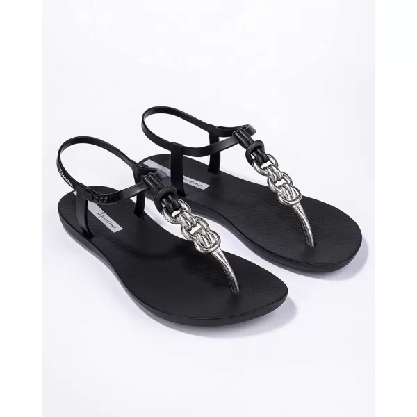 imageIpanema Womens Connect Sandal  Comfortable Stylish amp Versatile Summer FootwearBlackSilver