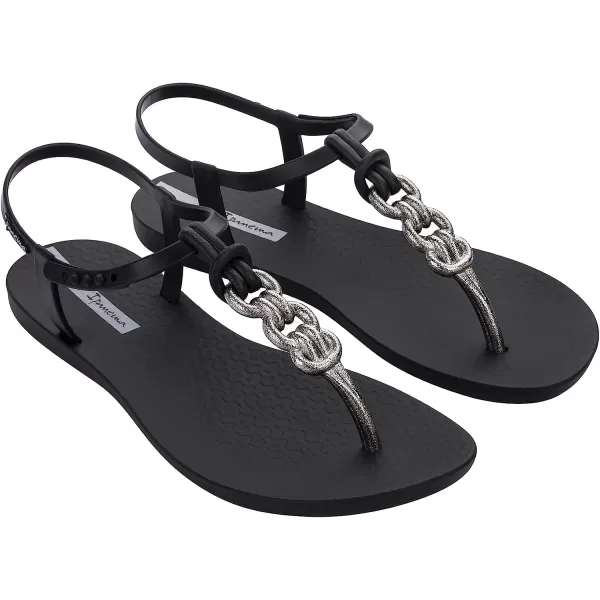 imageIpanema Womens Connect Sandal  Comfortable Stylish amp Versatile Summer FootwearBlackSilver