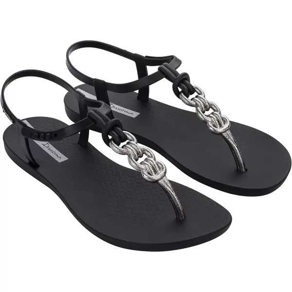 imageIpanema Womens Connect Sandal  Comfortable Stylish amp Versatile Summer FootwearBlackSilver