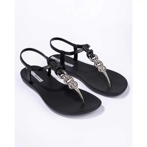 imageIpanema Womens Connect Sandal  Comfortable Stylish amp Versatile Summer FootwearBlackSilver