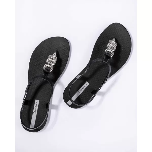 imageIpanema Womens Connect Sandal  Comfortable Stylish amp Versatile Summer FootwearBlackSilver