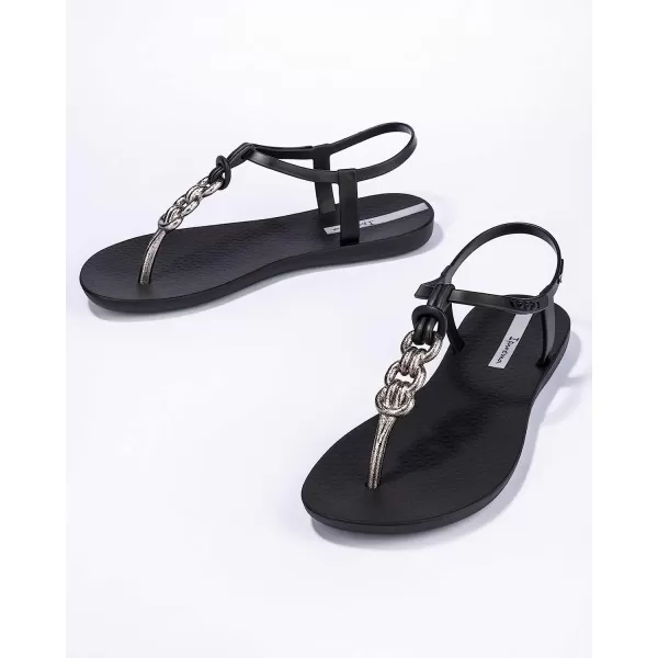 imageIpanema Womens Connect Sandal  Comfortable Stylish amp Versatile Summer FootwearBlackSilver