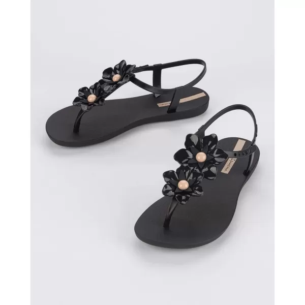 imageIpanema Womens Duo Flowers Fem SandalsBlackBeige