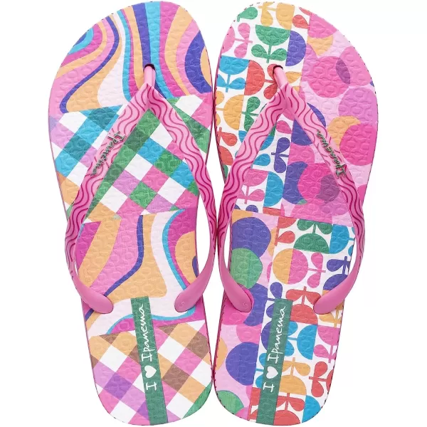 imageIpanema Womens Expression Flip Flop  Comfortable Fun amp Stylish Multi Color Summer Sandal with Anatomic Footbed amp NonSlip SolePinkGreenyellow