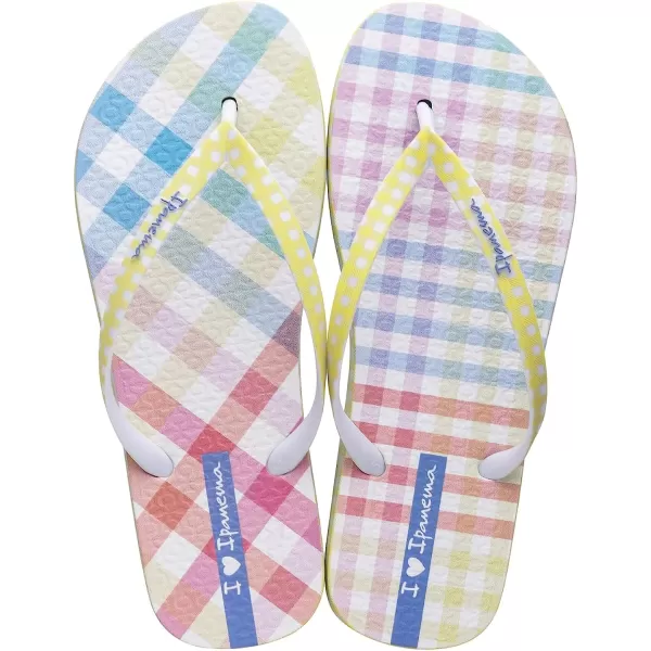 imageIpanema Womens Expression Flip Flop  Comfortable Fun amp Stylish Multi Color Summer Sandal with Anatomic Footbed amp NonSlip SoleWhiteYellowblue