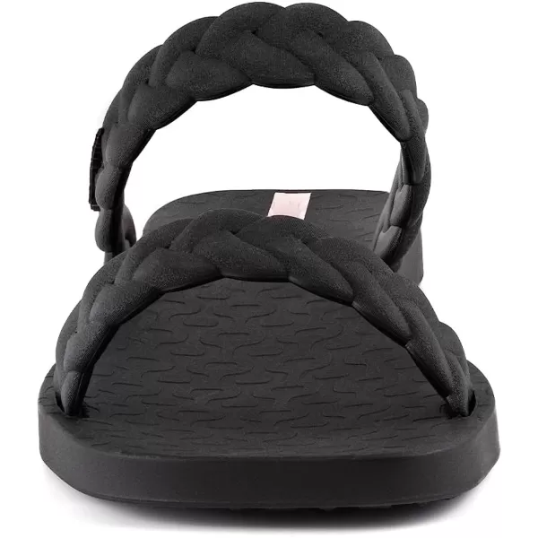 imageIpanema Womens Fever Slides  Comfortable and Trendy SlipOn Sandals Flip Flops for Women with Braided Double StrapsBlack