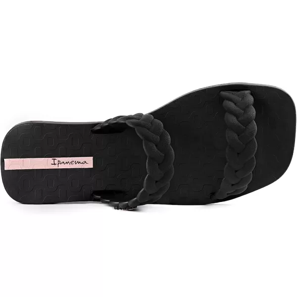 imageIpanema Womens Fever Slides  Comfortable and Trendy SlipOn Sandals Flip Flops for Women with Braided Double StrapsBlack