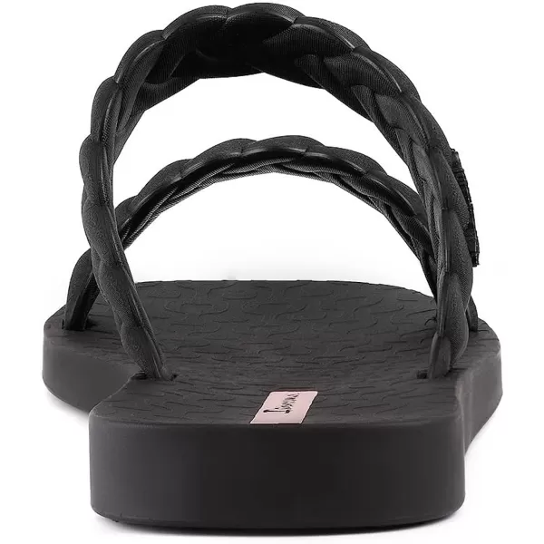 imageIpanema Womens Fever Slides  Comfortable and Trendy SlipOn Sandals Flip Flops for Women with Braided Double StrapsBlack