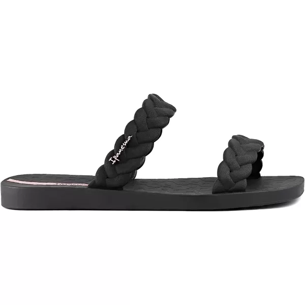 imageIpanema Womens Fever Slides  Comfortable and Trendy SlipOn Sandals Flip Flops for Women with Braided Double StrapsBlack