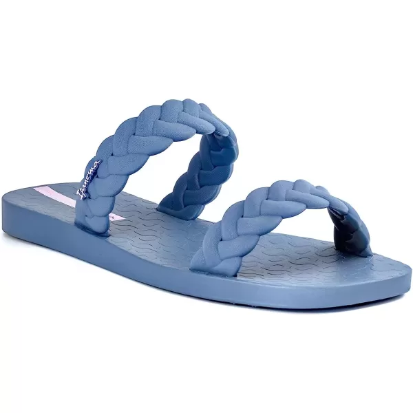 imageIpanema Womens Fever Slides  Comfortable and Trendy SlipOn Sandals Flip Flops for Women with Braided Double StrapsBlue