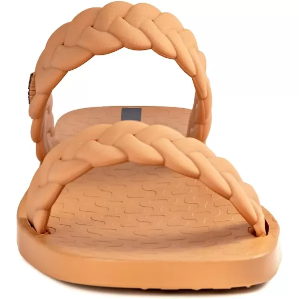 imageIpanema Womens Fever Slides  Comfortable and Trendy SlipOn Sandals Flip Flops for Women with Braided Double StrapsBrownBeige