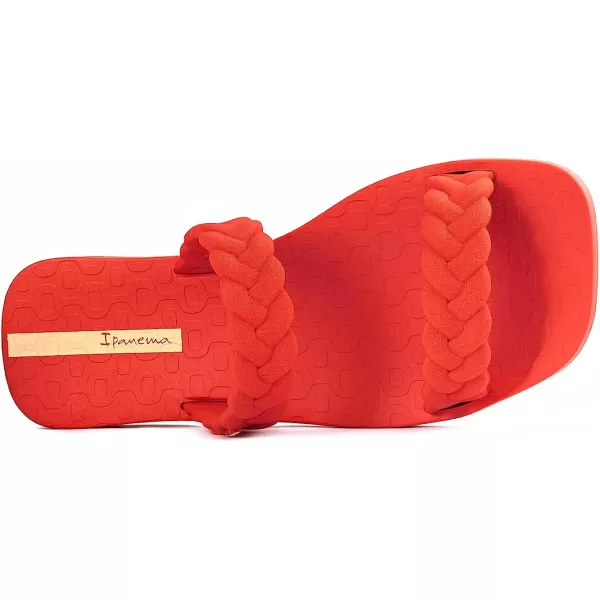 imageIpanema Womens Fever Slides  Comfortable and Trendy SlipOn Sandals Flip Flops for Women with Braided Double StrapsRed