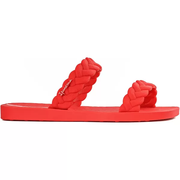 imageIpanema Womens Fever Slides  Comfortable and Trendy SlipOn Sandals Flip Flops for Women with Braided Double StrapsRed