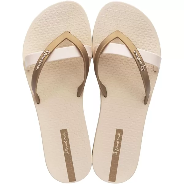 imageIpanema Womens Kirei Flip FlopsBeigeGold
