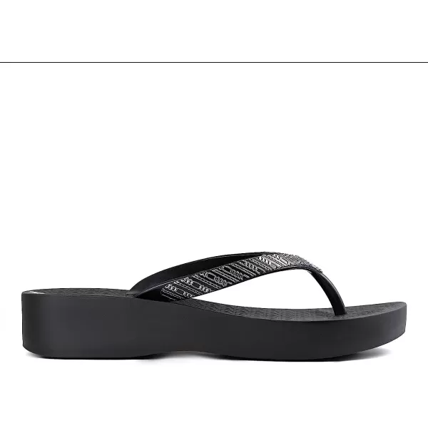 imageIpanema Womens Mesh VIII Platform Flip Flops  Comfortable amp Trendy Summer Platform Sandals with Embellished Straps Anatomic Footbed amp NonSlip SoleBlackGrey