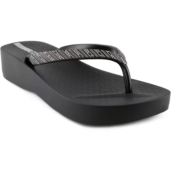 imageIpanema Womens Mesh VIII Platform Flip Flops  Comfortable amp Trendy Summer Platform Sandals with Embellished Straps Anatomic Footbed amp NonSlip SoleBlackGrey