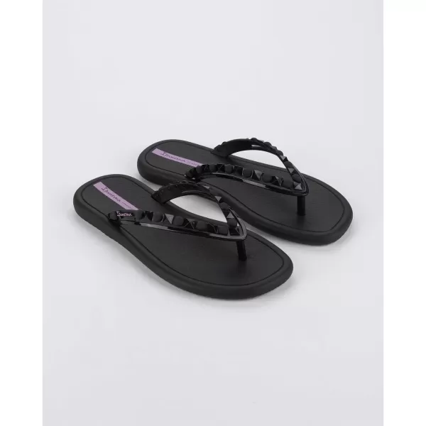 imageIpanema Womens Meu Sol Ad Flip FlopsBlackLilac