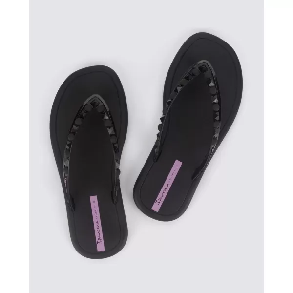 imageIpanema Womens Meu Sol Ad Flip FlopsBlackLilac