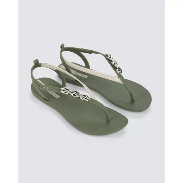 imageIpanema Womens Salty SandalsGreenBeigeSilver