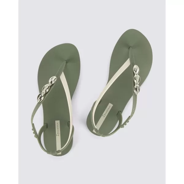 imageIpanema Womens Salty SandalsGreenBeigeSilver