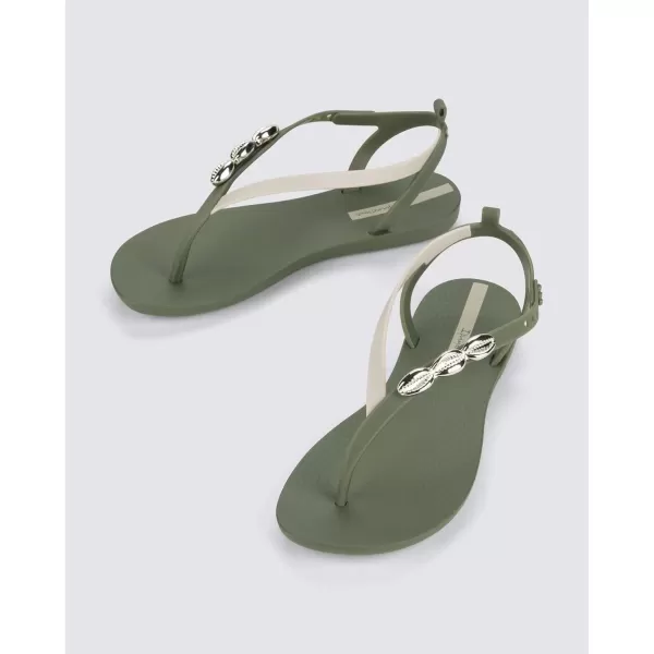 imageIpanema Womens Salty SandalsGreenBeigeSilver