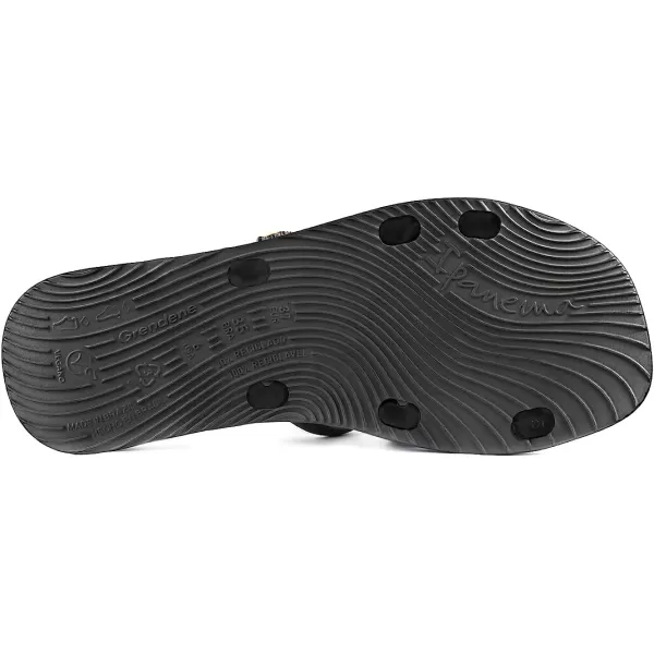 imageIpanema Womens Solar Slides  Comfortable and Stylish SlipOn Sandals Flip Flops for Women with Interlacing and Looping Woven StrapsBlack