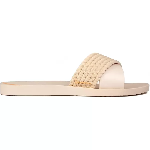 imageIpanema Womens Street II Slides  Comfortable and Trendy SlipOn Sandals Flip Flops for Women with Wide Minimalist Crisscross UpperBeigeBeige