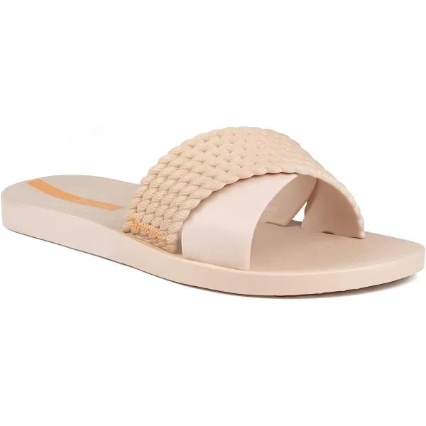 imageIpanema Womens Street II Slides  Comfortable and Trendy SlipOn Sandals Flip Flops for Women with Wide Minimalist Crisscross UpperBeigeBeige