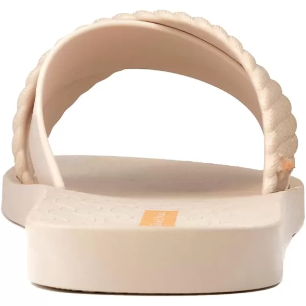 imageIpanema Womens Street II Slides  Comfortable and Trendy SlipOn Sandals Flip Flops for Women with Wide Minimalist Crisscross UpperBeigeBeige