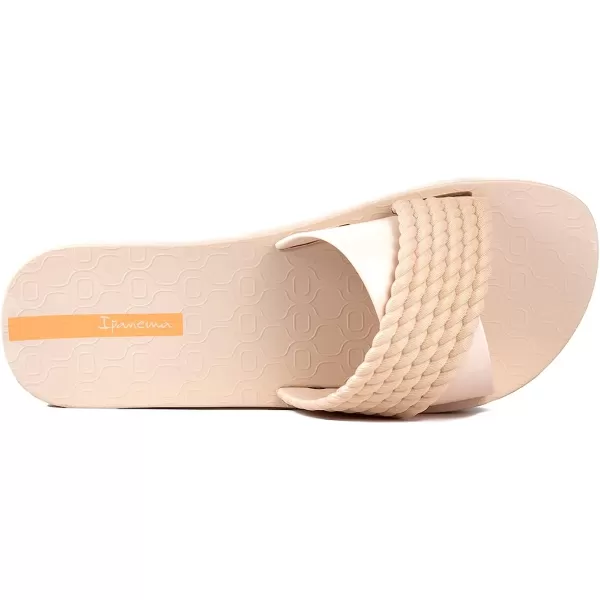 imageIpanema Womens Street II Slides  Comfortable and Trendy SlipOn Sandals Flip Flops for Women with Wide Minimalist Crisscross UpperBeigeBeige