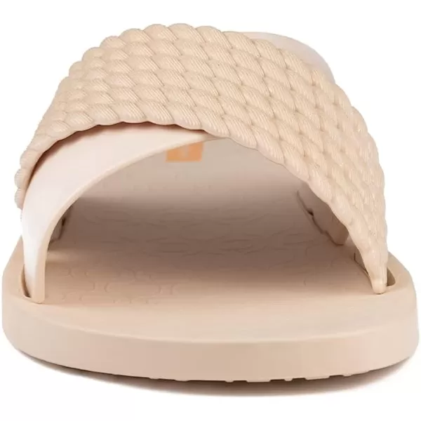 imageIpanema Womens Street II Slides  Comfortable and Trendy SlipOn Sandals Flip Flops for Women with Wide Minimalist Crisscross UpperBeigeBeige