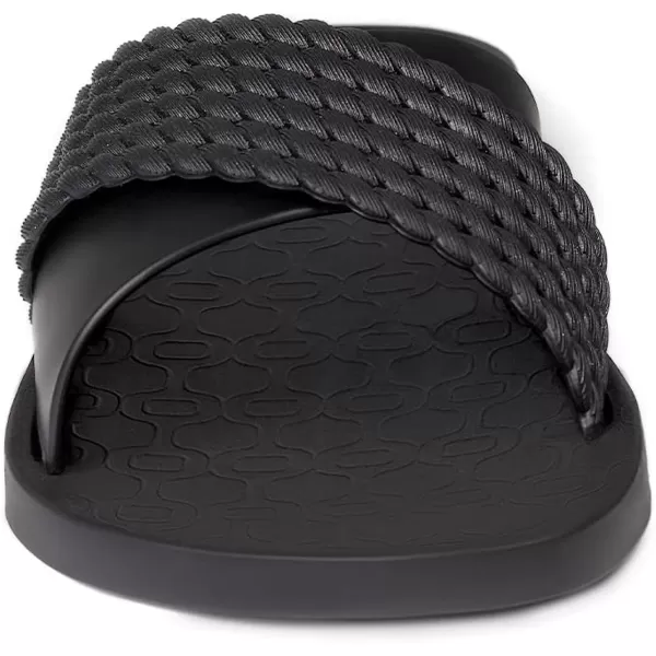 imageIpanema Womens Street II Slides  Comfortable and Trendy SlipOn Sandals Flip Flops for Women with Wide Minimalist Crisscross UpperBlackBlack
