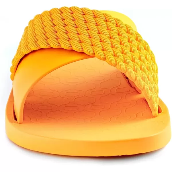 imageIpanema Womens Street II Slides  Comfortable and Trendy SlipOn Sandals Flip Flops for Women with Wide Minimalist Crisscross UpperOrangeOrange