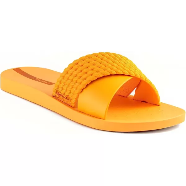 imageIpanema Womens Street II Slides  Comfortable and Trendy SlipOn Sandals Flip Flops for Women with Wide Minimalist Crisscross UpperOrangeOrange
