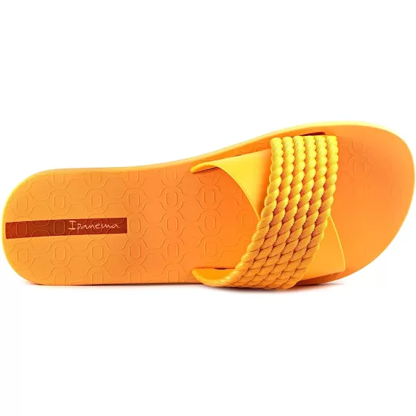imageIpanema Womens Street II Slides  Comfortable and Trendy SlipOn Sandals Flip Flops for Women with Wide Minimalist Crisscross UpperOrangeOrange
