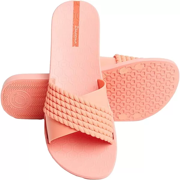 imageIpanema Womens Street II Slides  Comfortable and Trendy SlipOn Sandals Flip Flops for Women with Wide Minimalist Crisscross UpperPink