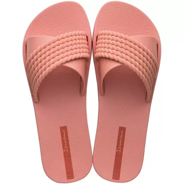 imageIpanema Womens Street II Slides  Comfortable and Trendy SlipOn Sandals Flip Flops for Women with Wide Minimalist Crisscross UpperPink